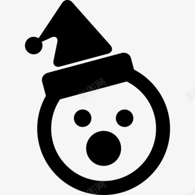 雪人脸圣诞节乐趣图标图标