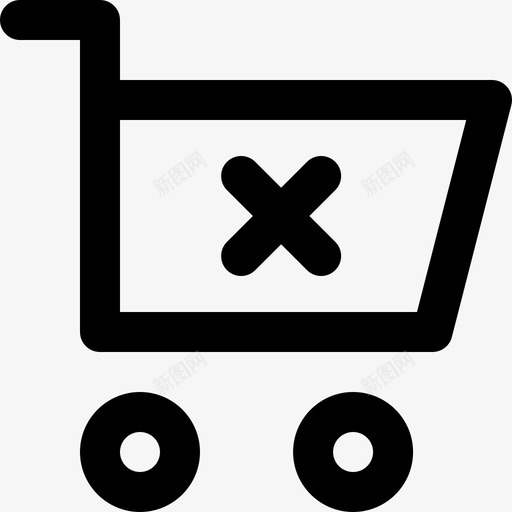从购物车中移除在线购物90线性图标svg_新图网 https://ixintu.com 中移 在线购物 线性 购物车