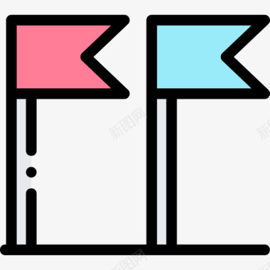 标志信息图形元素8线性颜色图标图标