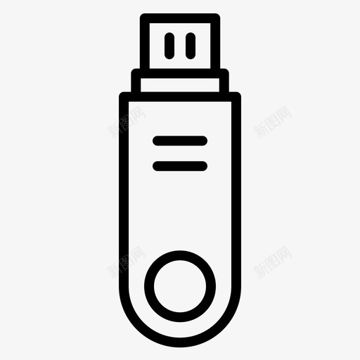 Pendrive硬件41线性图标svg_新图网 https://ixintu.com Pendrive 硬件 线性