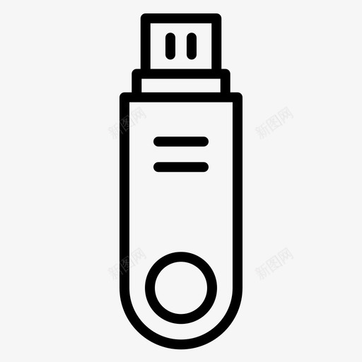 Pendrive硬件41线性图标svg_新图网 https://ixintu.com Pendrive 硬件 线性