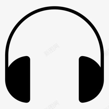 耳机音乐多媒体2字形图标图标