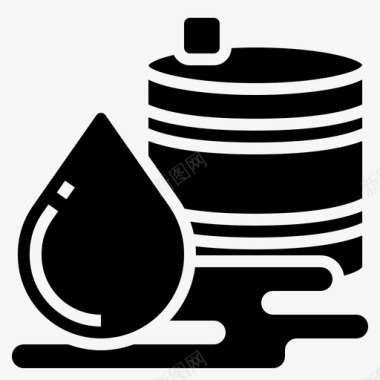 滴桶原油图标图标