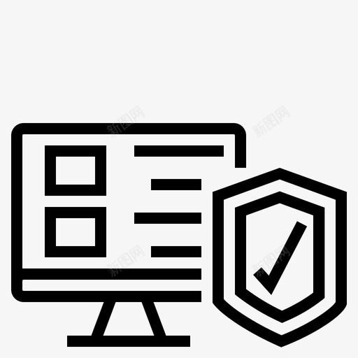 安全计算机安全监视器图标svg_新图网 https://ixintu.com 保护 安全 技术 监视器 计算机
