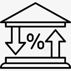 银行利息贬值银行利息图标高清图片