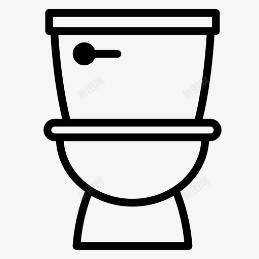 卫生间浴室冲水器图标svg_新图网 https://ixintu.com 冲水 卫生间 标牌 浴室 轮廓