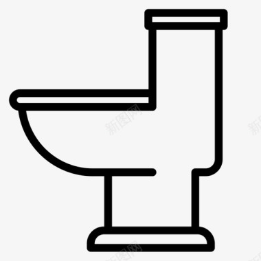 卫生间浴室冲水器图标图标