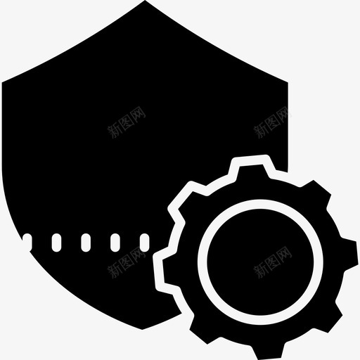 安全人工智能52字形图标svg_新图网 https://ixintu.com 人工智能 字形 安全