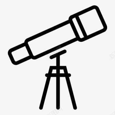 望远镜化学教育图标图标