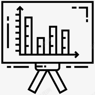 图形演示业务分析图表应用程序图标图标