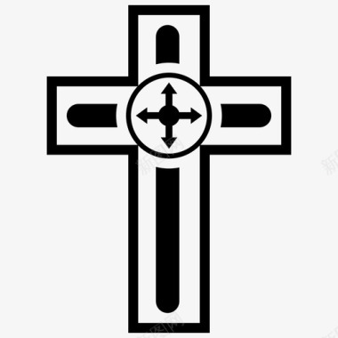 基督教符号天主教十字架图标图标