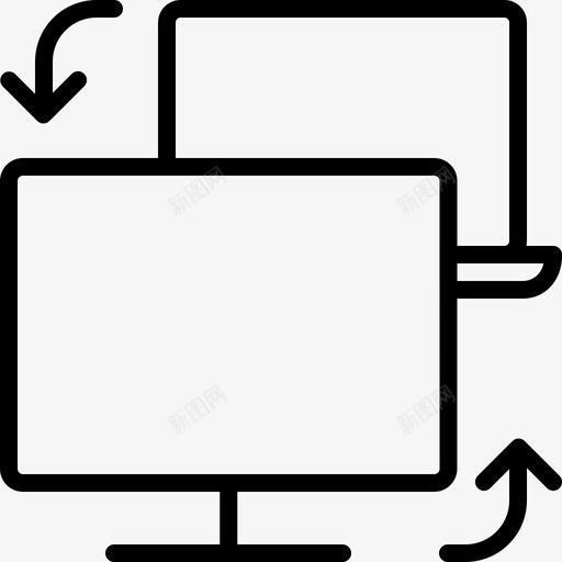 交换箭头计算机图标svg_新图网 https://ixintu.com 交换 优化 同步 大纲 搜索引擎 显示器 箭头 计算机 部分 黑色