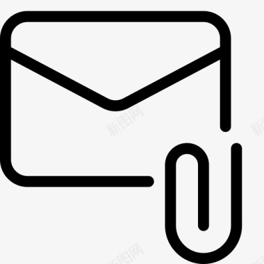 带附件的电子邮件文件收件箱图标图标