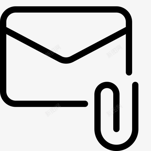 带附件的电子邮件文件收件箱图标svg_新图网 https://ixintu.com 图标 指示灯 收件箱 文件 电子邮件 通知 附件