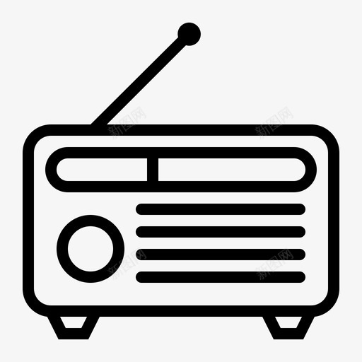 收音机磁带家用电子收音机调频图标svg_新图网 https://ixintu.com 家用 家用电子 收音机 电子设备 磁带 调频