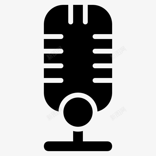 麦克风广播录音图标svg_新图网 https://ixintu.com 广播 录音 语音 麦克风