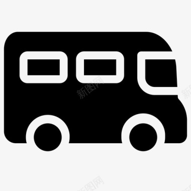 小型巴士小轿车交通工具图标图标