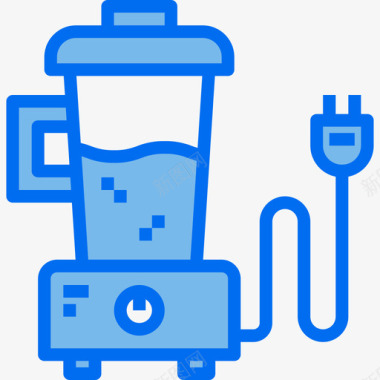 搅拌机家用电器5蓝色图标图标