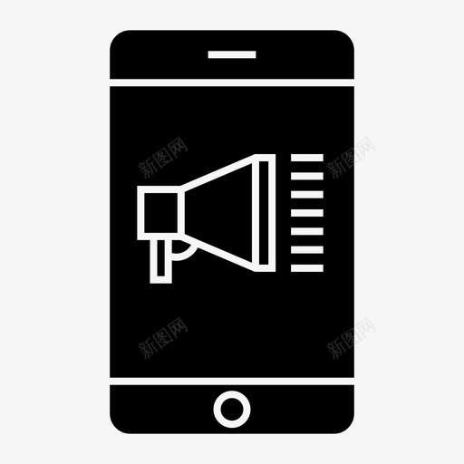 智能手机广告商务图标svg_新图网 https://ixintu.com 商务 广告 手机 智能 移动 营销