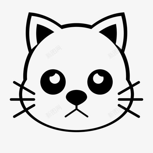 失望猫表情脸头图标svg_新图网 https://ixintu.com 失望 脸头 表情