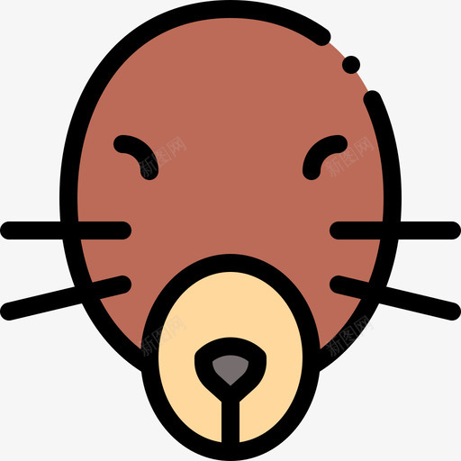 鼹鼠动物83线性颜色图标svg_新图网 https://ixintu.com 动物 线性 颜色 鼹鼠