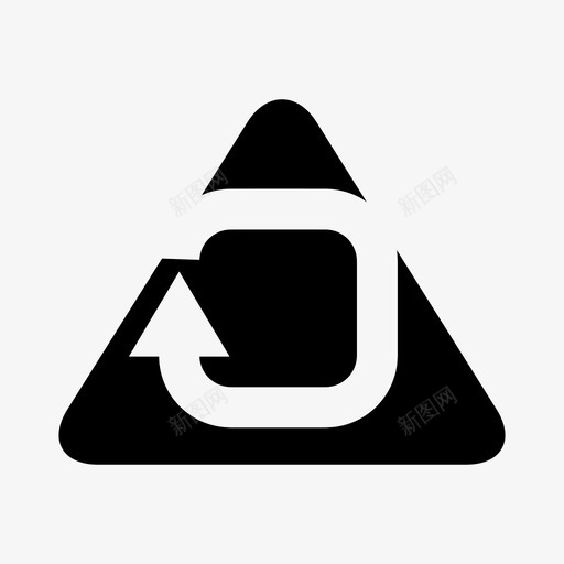 箭头方向循环图标svg_新图网 https://ixintu.com 三角形 形状 循环 方向 箭头 转弯