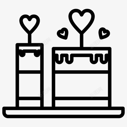 蜡烛心形爱情图标svg_新图网 https://ixintu.com 婚礼 常规 心形 爱情 系列 蜡烛