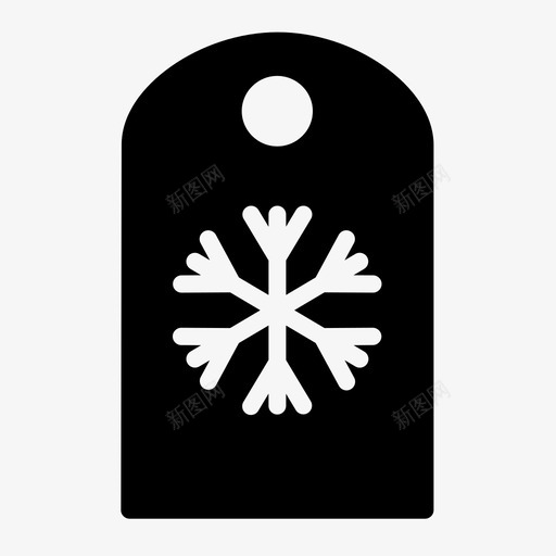 标签购物雪花图标svg_新图网 https://ixintu.com 冬季 字形 标签 购物 雪花