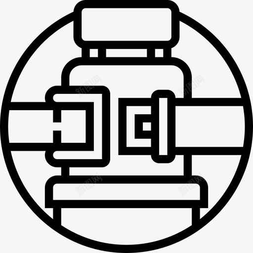 安全带机场103直线型图标svg_新图网 https://ixintu.com 安全带 机场 直线 线型