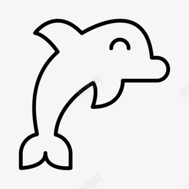 海豚水上海滩图标图标