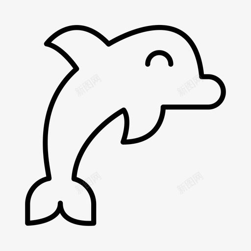 海豚水上海滩图标svg_新图网 https://ixintu.com 上海滩 假期 春假 暑假 水上 海豚