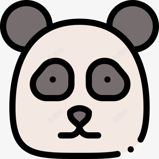 熊猫动物83线性颜色图标svg_新图网 https://ixintu.com 动物 熊猫 线性 颜色