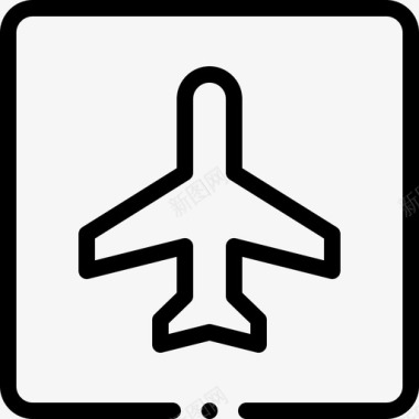 机场交通标志36直线图标图标