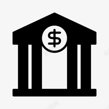 银行建筑商业雕文图标图标