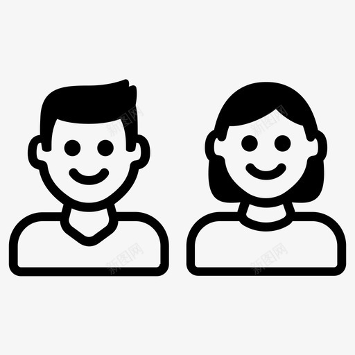 夫妻朋友男人和女人图标svg_新图网 https://ixintu.com 人和 伴侣 号的 夫妻 女人 朋友 男人 符号 表情
