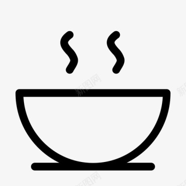 汤饮料碗图标图标