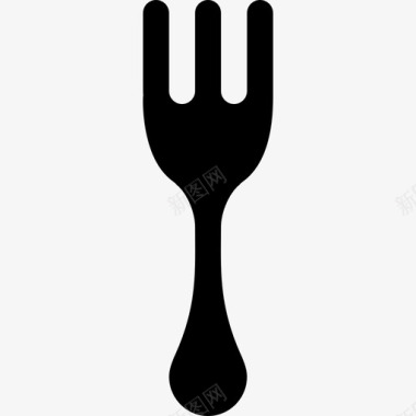 叉子餐具1填充物图标图标