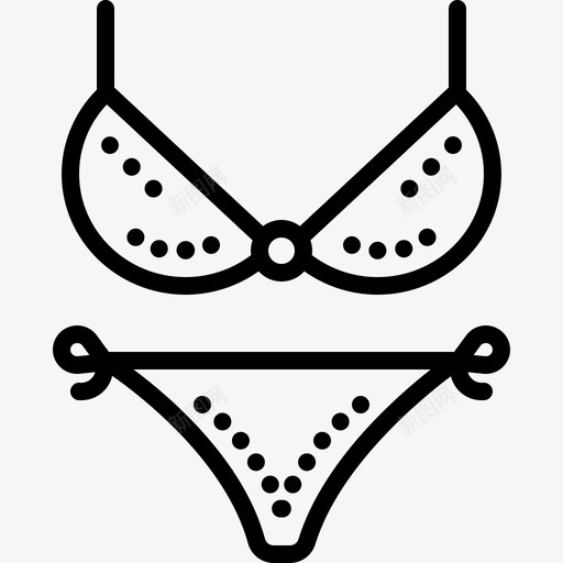 比基尼胸罩内衣图标svg_新图网 https://ixintu.com 内衣 比基尼 泳装 胸罩