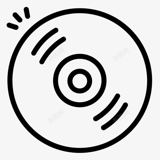 光碟dj音乐图标svg_新图网 https://ixintu.com dj 光碟 新年 派对 音乐 音响
