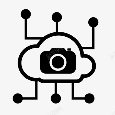 摄像头云图像网络图标图标