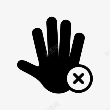 停止手阻挡手指图标图标