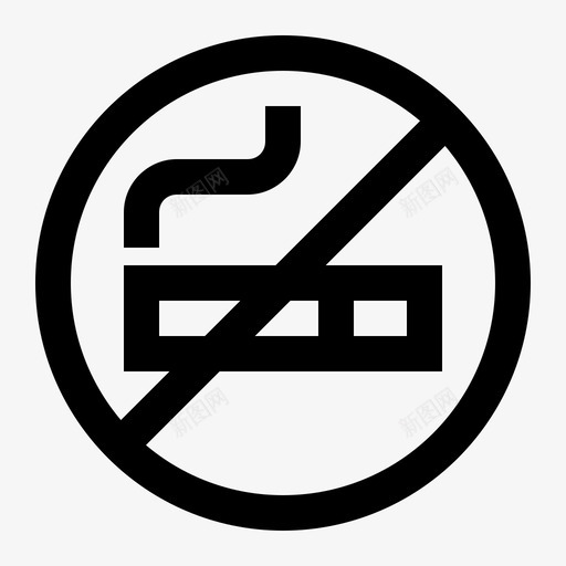 禁烟香烟酒店图标svg_新图网 https://ixintu.com 提纲 旅游 禁烟 酒店 香烟