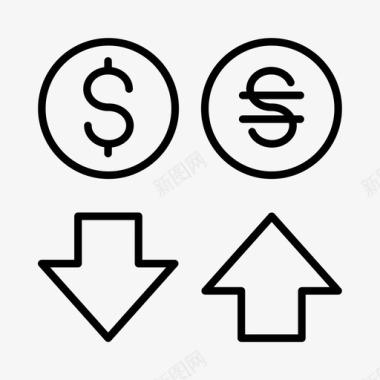 货币互换金融外币图标图标