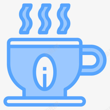 咖啡杯咖啡厅131蓝色图标图标