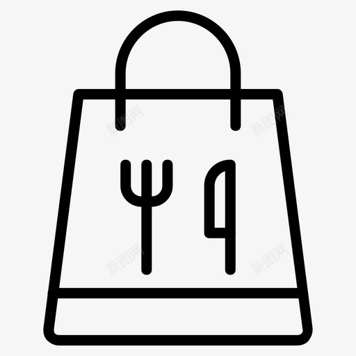 食品袋子美食图标svg_新图网 https://ixintu.com 午餐 美食 袋子 零食 食品