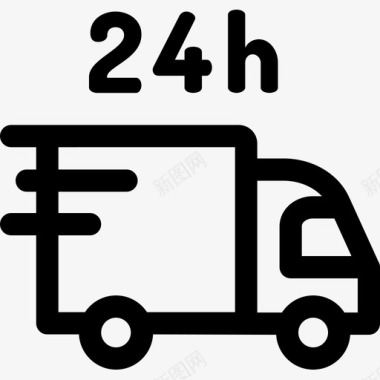 送货卡车98交货直线式图标图标