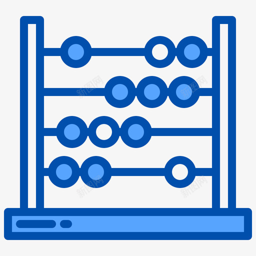算盘128学校蓝色图标svg_新图网 https://ixintu.com 学校 算盘 蓝色