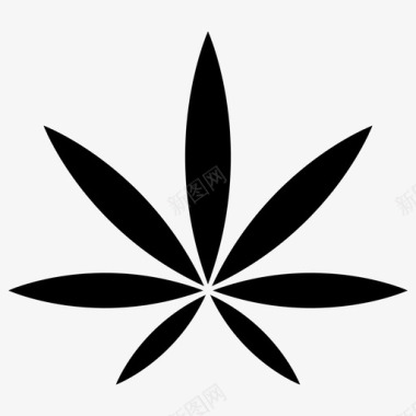 大麻大麻和大麻叶雕文图标图标