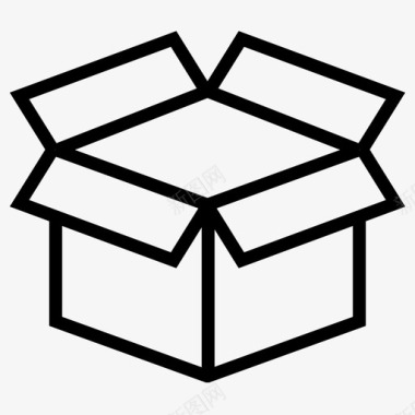 箱子货物开箱图标图标