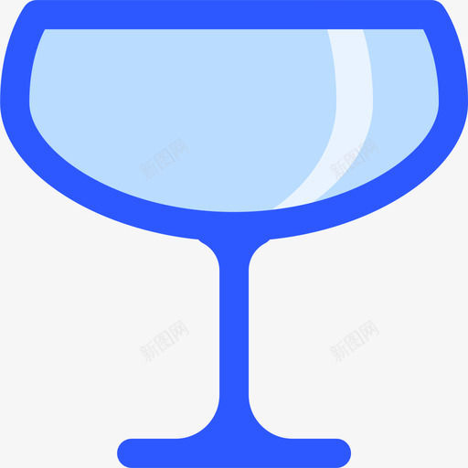 香槟杯餐具蓝色图标svg_新图网 https://ixintu.com 蓝色 餐具 香槟